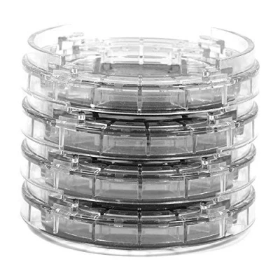 Image of GOTOTOP 8pcs/set Plastic Round Shape Multi slot Chair Bed Riser Elephant Feet Lifter Furniture Extra Raiser Stand Leg Risers Non slip for Table Desk (Transparent)