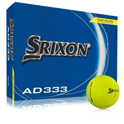 Image of Srixon AD333 11 High Performance Distance and Speed Golf Balls Low Compression For Consistency Control Alignment Line Premium Accessories Gifts, Yellow
