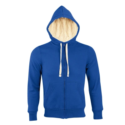 Image of SOLS Mens Sherpa Unisex Zip Up Hooded Sweatshirt / Hoodie (Royal Blue) Size Large
