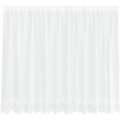 Image of Lace Curtain with Curtains White 300 x 140 cm Polyester Vidaxl