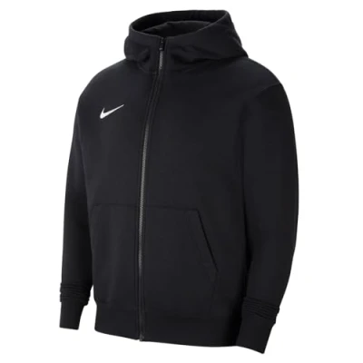 Image of NIKE Kid Y Nk Flc Park20 Fz Hoodie Sweatshirt, Black/White, 12 14 Years UK