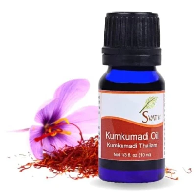 Image of SVATV KUMKUMADI Essential Oil Therapeutic Grade Aromatherapy Oils Fragrance for Diffuser Yoga Massage &amp; DIY Personal Care 10 ml