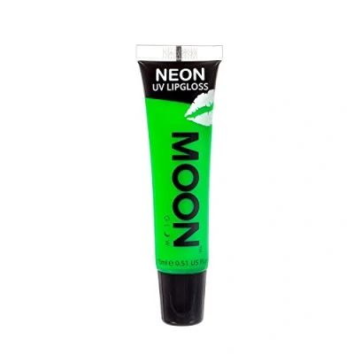 Image of Moon Glow Neon UV Lip Gloss 15ml Green Apple Scented and glows brightly under UV!