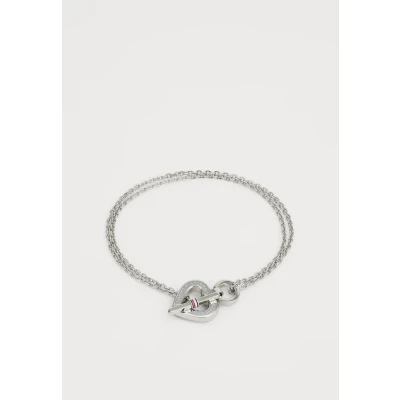 Image of Tommy Hilfiger Toggle Heart Bracelet silvercoloured, Women&#039;s, Size: One Size, Silver coloured