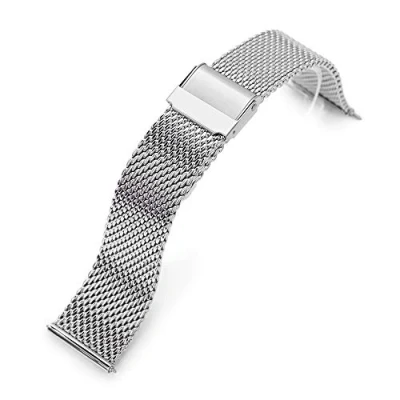 Image of 20mm Quick Release Milanese Mesh Watch Band Tapered Style Polished