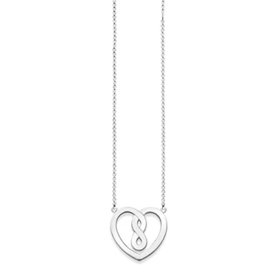 Image of THOMAS SABO &quot;Infinity Heart Necklace of Adjustable Length 38 42 cm