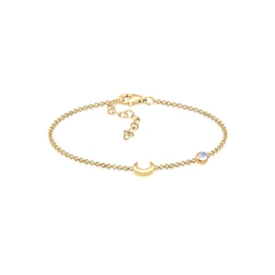 Image of Elli Bracelet Women Crescent Astro Moonstone 925 Sterling Silver