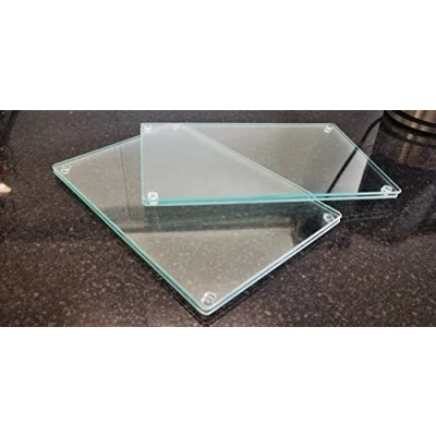 Image of Biznest 20X30Cm Glass Worktop Saver Kitchen Chopping Cutting Utensil Board Clear Tempered 4Mm (2)