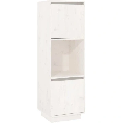 Image of vidaXL Highboard White 38x35x117 cm Solid Wood Pine