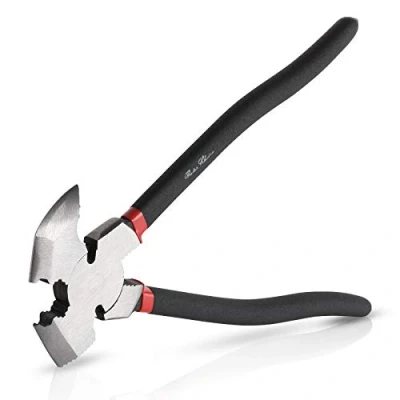 Image of Bates Fencing Pliers, 10 Inch, Multi Tool Fence Tools, Barbed Wire Cutter, Nail Puller Staple Puller, Cutting Pliers