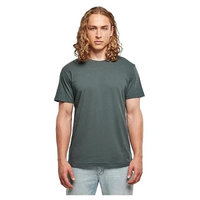 Image of Build your Brand Men&#039;s Basic Round Neck T Shirt, Bottlegreen, S
