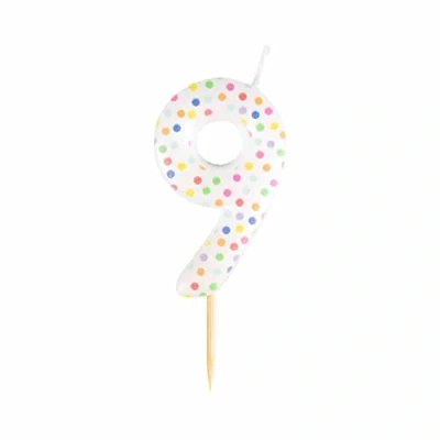 Image of amscan 9911564 Patterned Numerical Candle 9