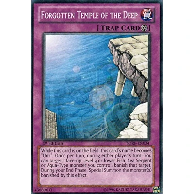 Image of YU GI OH! : SDRE EN034 Forgotten Temple of the Deep (Realm Sea Emperor) Yugioh 1st Edition Single Card
