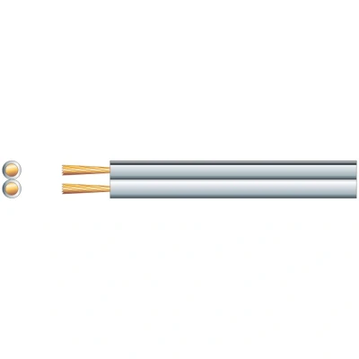 Image of 100m White Economy Fig 8 Speaker Cable CCA 2 x (42 0.2mm)