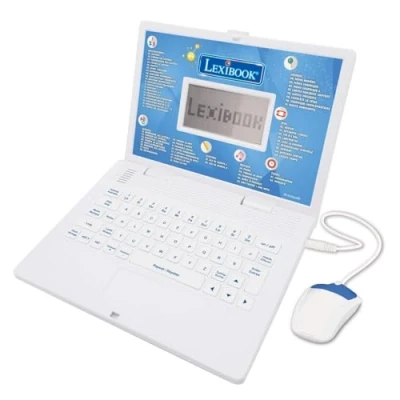Image of LEXIBOOK JC598i1_01 Educational and Bilingual Laptop French/English Toy for Children with 124 Activities to Learn Mathematics, Dactylography, Logic, Clock Reading, Play Games Music