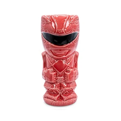 Image of Geeki Tikis Power Rangers Red Ranger Ceramic Mug Holds 16 Ounces