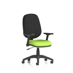 Image of Eclipse Plus I Operator Chair Myrrh Green Adjustable Folding Arms