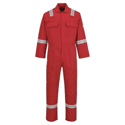 Image of Portwest BIZ5 Men&#039;s Hi Vis FR Coveralls Bizweld Iona Flame Retardant Fireproof Workwear Overalls Red, Large