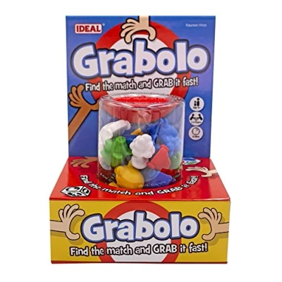 Image of IDEAL Grabolo: Find the match and grab it fast reaction game! Quick play family game For 3 6 Players Ages 4+