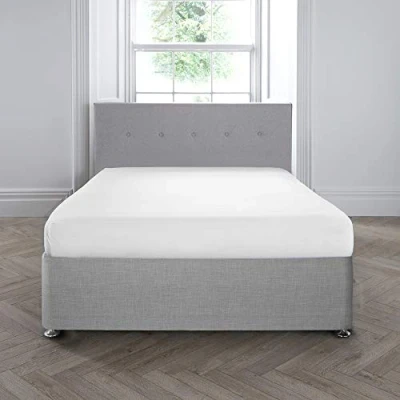 Image of Appletree 200TC 35cm Deep Fitted Sheet, 100% Cotton White, Double