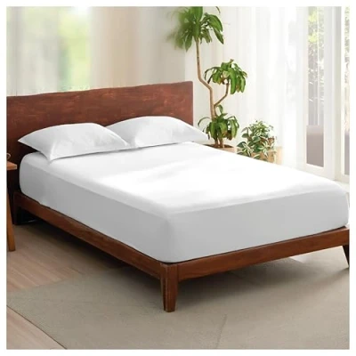 Image of Rehan &amp; Co Single Fitted Sheet White 100% Egyptian Cotton Sheets 300 Thread Count Breathable Hotel Bedding 12 / 30cm Deep Bed Sheet.