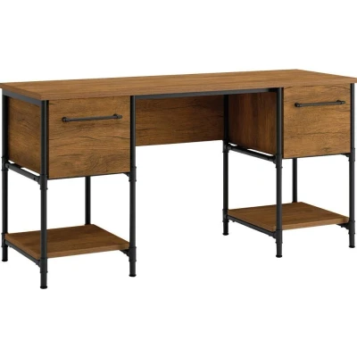 Image of TEKNIK Iron Foundry 5427134 Desk Checked Oak