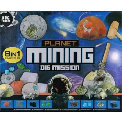 Image of 8 In 1 Explore Space Excavation Kit Science Stem Learning Kids Solar System Digging