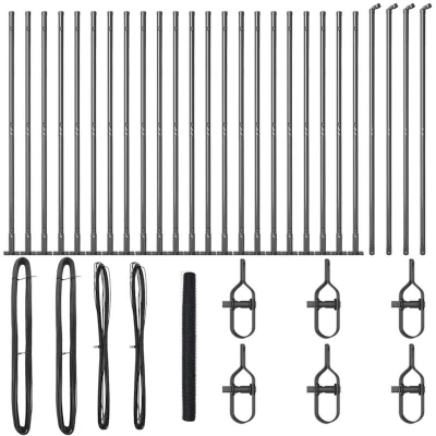 Image of vidaXL Hexagon Fence Grey 1,4x50 m Steel