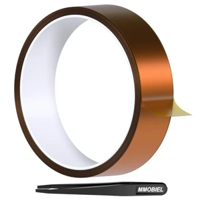 Image of MMOBIEL Heat Tape (30mm x 30m) Polyimide Resistant for Sublimation Transfer Tape, High Temperature Press ESD HVAC Electronics Soldering 3D Printing etc. 1.2 100 Ft