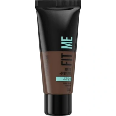 Image of Maybelline Fit Me Foundation, Medium Coverage, Blendable With a Matte and Poreless Finish, For Normal to Oily Skin, Shade: 380 Rich Espresso, 30ml