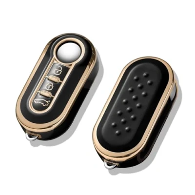 Image of XdealCozyxc TPU Car Key Covers Compatible with Fiat 500C 500L 500X Fiorino Punto Grande Brava Bravo Doblo Panda Palio Scudo Sedici Qubo Stilo