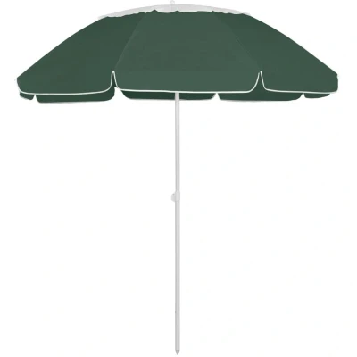 Image of vidaXL Beach Parasol Green 300 cm