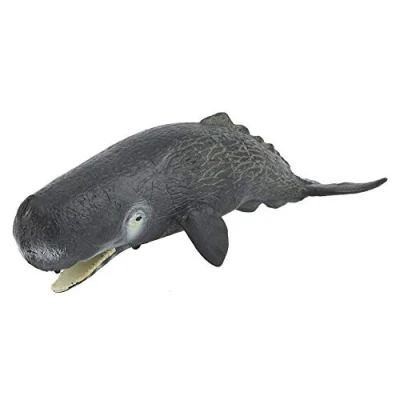 Image of Marine Animal Model Toy, Miniature Realistic Science Plastic Sperm Whale Figure Simulation Ocean Educational Toy for Kids Children Above 3 Yea