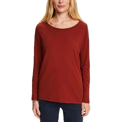 Image of ESPRIT Women&#039;s 083ee1k304 T Shirt, 220/Rust Brown, XS