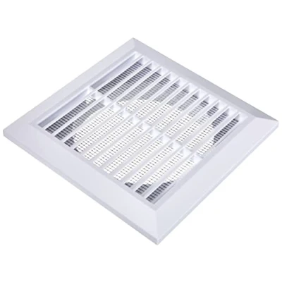 Image of Ventilation grille with insect protection, diameter 125 mm, end grille, protection square, white, ABS MKK®