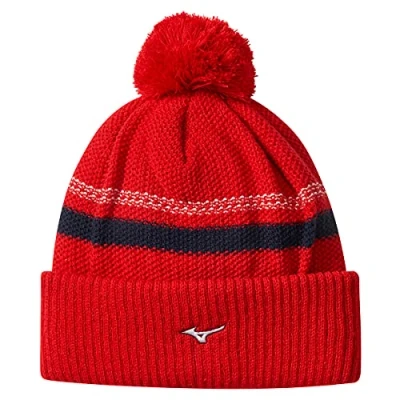 Image of Mizuno Mens Breath Thermo Beanie Hat Red One Size