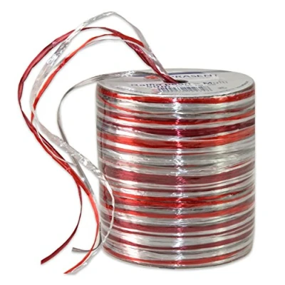 Image of C.E. Pattberg Präsent Rayon Raffia Biodegradable Ribbon Red 50 meter spool