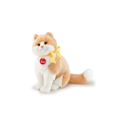 Image of Trudi Cat Charlie Plush Game, Christmas and Birthday Gift, Realistic Reproduction 15 x 31 21 cm Size M Classic Cats Model TUDO9000