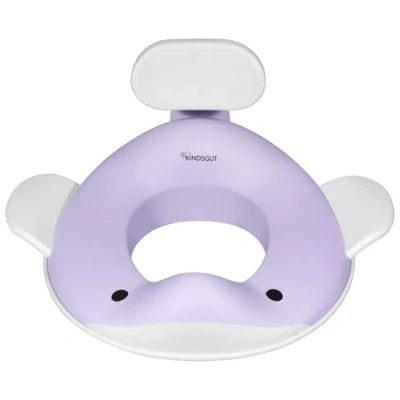 Image of Kindsgut Toilet seat Whale for Children, Child Friendly Design, in Discreet and Modern Colours, Free from Harmful substances Suitable Lilac