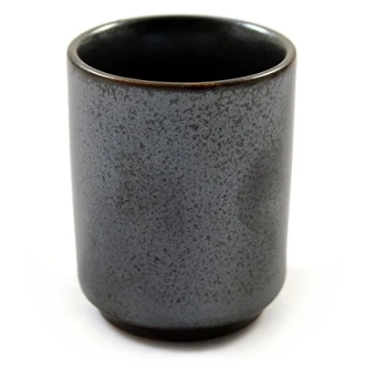 Image of Japanese Sake Cup in Matt Silver Glazed Ceramic