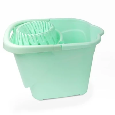 Image of DIVCHI Mop Bucket Lightweight &amp; Portable Floor Cleaning Mopping With Removable Wringer Carry Handle Convenient Pouring Spout (MINT GREEN)