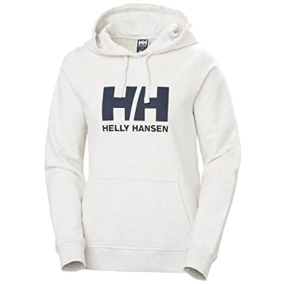 Image of Helly Hansen Women&#039;s HH Logo Hoodie Hooded Sweatshirt, Grey, M