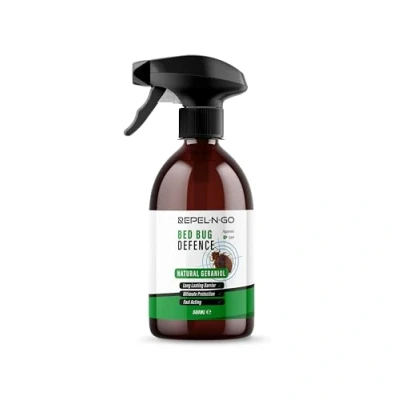 Image of Repel N Go Bed Bug Repellent Deterrent Spray Natural Eco Friendly Pest Control Defence for Indoors and Outdoors Contains Peppermint &amp; Geraniol 500ml