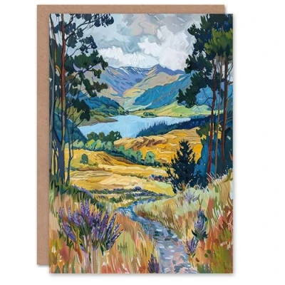 Image of Artery8 Greeting Card Loch Lomond Scottish Landscape Nature Lover Blank For Him Or Her Art Birthday