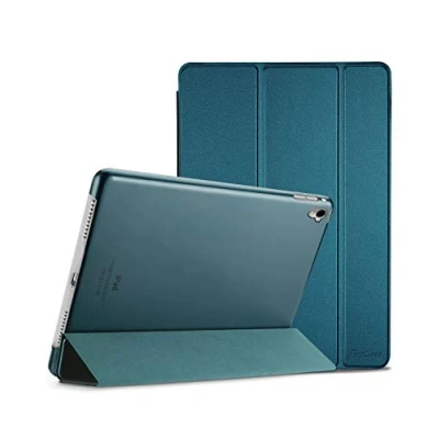 Image of ProCase Smart Case for iPad Pro 9.7 2016 (Model: A1673 A1674 A1675)), Ultra Slim Lightweight Stand Shell Cover with Translucent Frosted Back Inch Teal