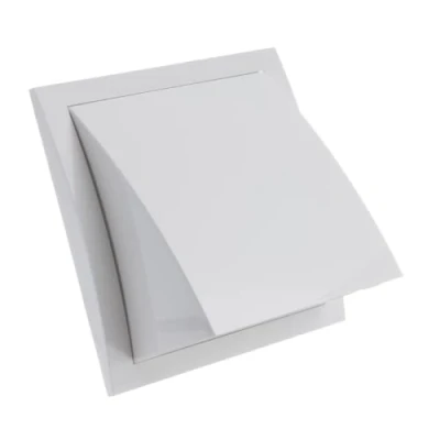 Image of Ø 150mm / 6&#039;&#039; Cowled Duct Cover with Gravity Flap Ventilation Grille Rain and Wind Protection External Air Vent Covers ABS Plastic White
