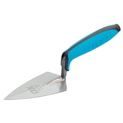 Image of OX Philadelphia Pattern Pointing Trowel Pro Series Plasterers / Builders Carbon Steel with Dura Grip Soft Handle Multicolour 5 Inch/127 mm