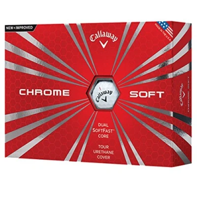 Image of Callaway Men&#039;s Chrome Soft Golf Balls, White, One Dozen