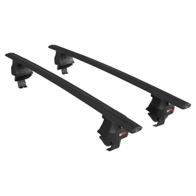 Image of RE&amp;AR Tuning Compatible with Kia EV6 2021 2025 ACE 4 Cross Bar Car Top Luggage Carrier Rails Roof Racks Black Aluminium 2 Bars