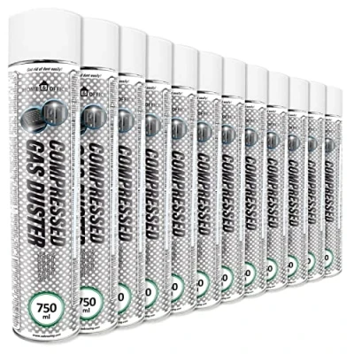 Image of AABCOOLING 12 x 750ml Home&amp;Office Compressed Gas Duster K1, Air Spray Cleaner, Office Equipment Cleaners, Electronics, Dusters, Laptop Supplies, PC Cleaner